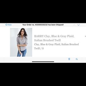 Frank & Eileen Barry Plaid Shirt Size Small